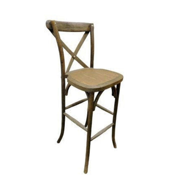 Black Grain Crossback Barstool