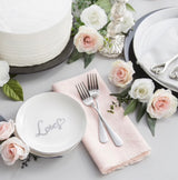 Silver “Love” Cake Plate Set