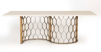 Brass & Concrete Dining Table