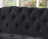 Charcoal tufted love seat