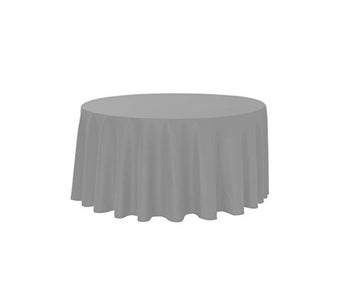 120” Gray Polyester Table Drape