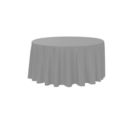 120” Gray Polyester Table Drape