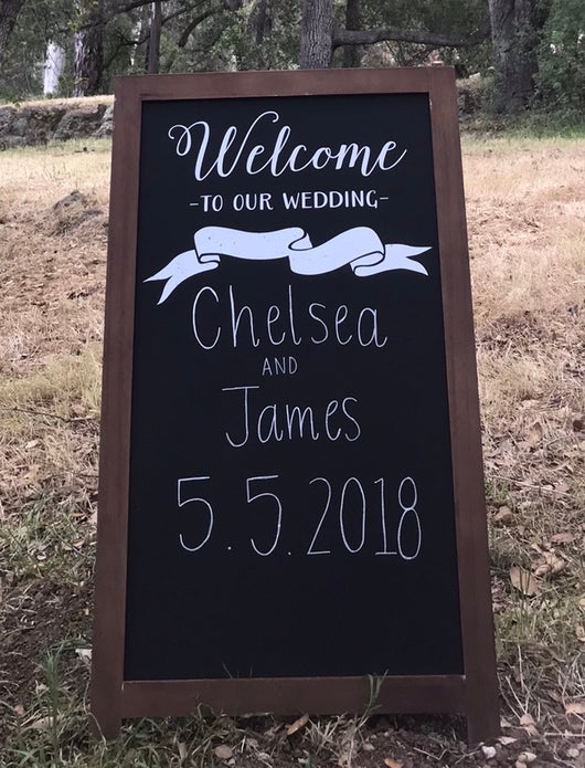Rustic “Welcome to our wedding” Sign