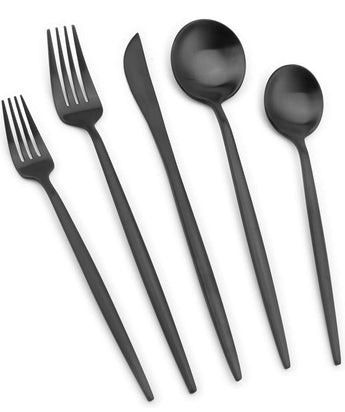 Matte Black Stiletto Flatware Collection