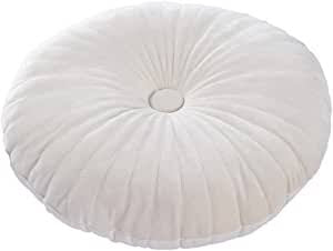 Round Ivory Throw Pillow