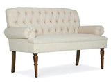 Ivory Tufted Settee