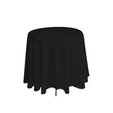 90” Black Polyester Table Drape