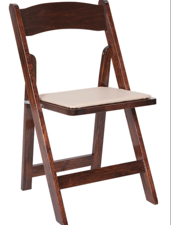 Wood Fruitwood Folding Padded Chairs