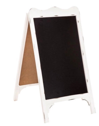 White Wood Chalkboard Easel