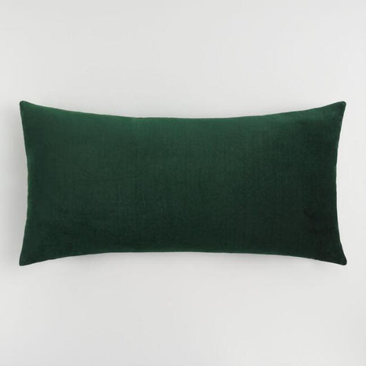 Hunter Green Velvet Accent Pillow