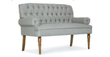 Grey Tufted Settee