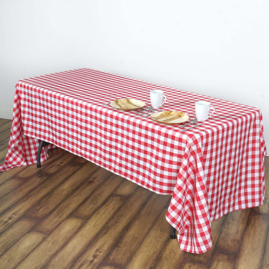 Red & White Check Table Cloth