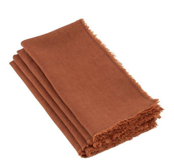 Terracotta Graciella Fringe Napkin