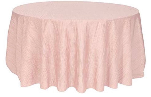120” Blush Crinkle Taffeta Table Drape