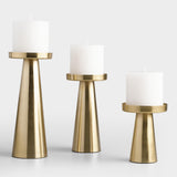 Metal Contemporary Pillar Candle Holders- Set of 3