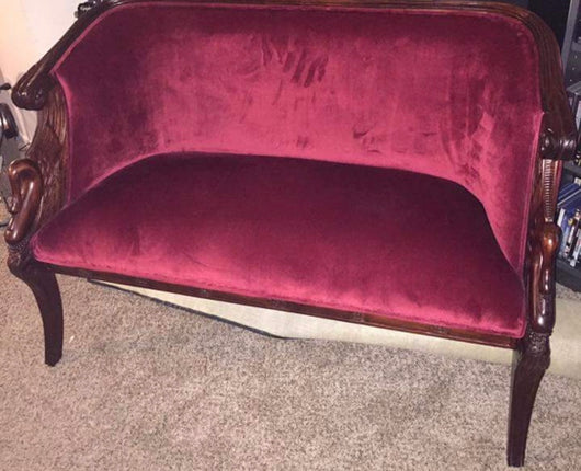 Vintage Burgundy Settee