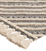 4’ x 6’ Black & Ivory Tufted Diamond Area Rug