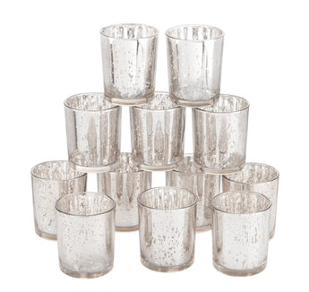 Silver Mercury Glass Votives