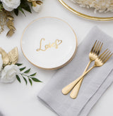 Gold “Love” Cake Plate Set