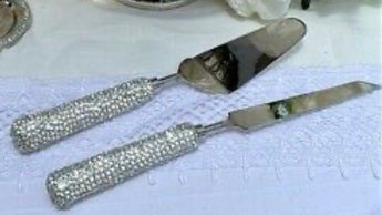 David Tutera Rhinestone Cake Cutting Set