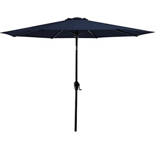 Navy Blue 10' Market Umbrella with base