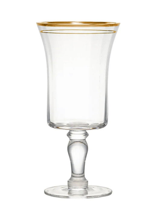 Gold Rimmed Water Goblet - Kate Collection