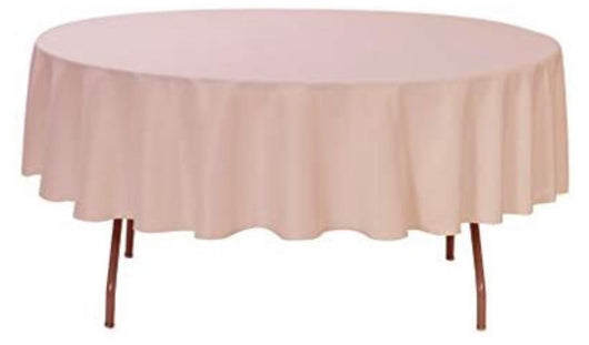90” Blush Poly Table Drape