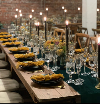 Forest Green Velvet Table Runner