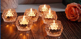 Round Glass Dot Candle Holders