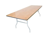 8' x 40" Queens Table - Wood Folding Banquet Table