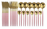Pink & Gold Stiletto Flatware Collection