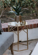 Gold Textured Candle Holders