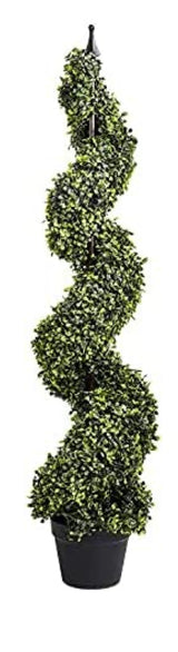 4' Artificial Spiral Topiary Tree