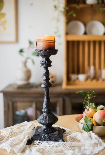 Single Cast Iron Candle Holder