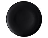 6 1/2" Matte Black Stoneware Coupe Plate