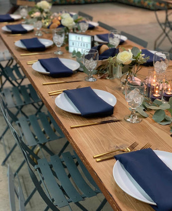 Navy Blue Polyester Napkins