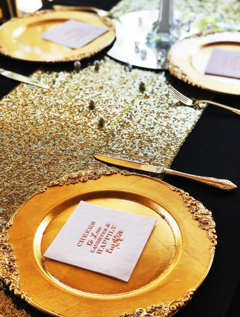 Gold Sequin Table Runner