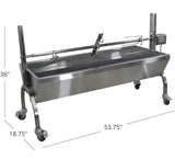 13W Stainless Steel Rotisserie Grill, BBQ Spit Roaster