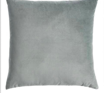 Slate Green Velvet Throw Pillow