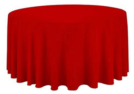 120” Red Polyester Table Drape