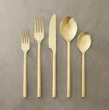 Rush Brushed Gold Flatware Collection