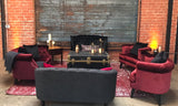 Burgundy Button-Tufted Arm Chair