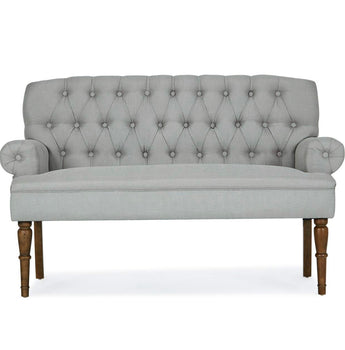 Grey Tufted Settee