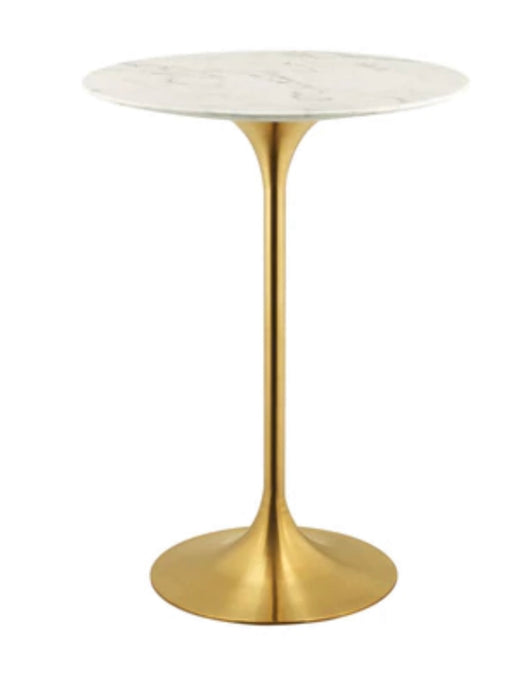 Gold Marble Tulip Cocktail Table