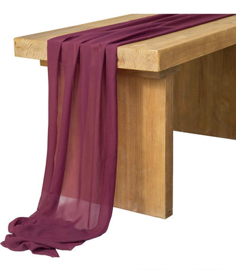 29” x 168” Marsala Chiffon Table Runner