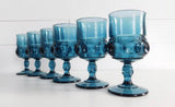 Mismatched Teal/Blue Vintage Goblets