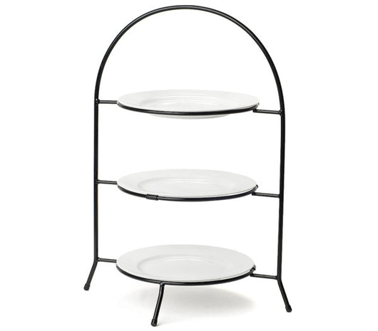 Black Wrought Iron 3 Tier Serving Tray