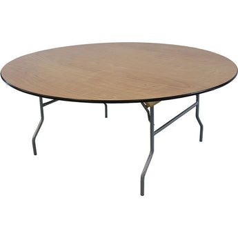 72” Round Wood Table (Seats 10-12)