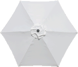 White 9’ Market Umbrella with base