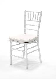White Chiavari Chair with white cushion